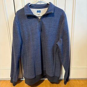 J Crew Men's Blue Quarter-Zip Sweater